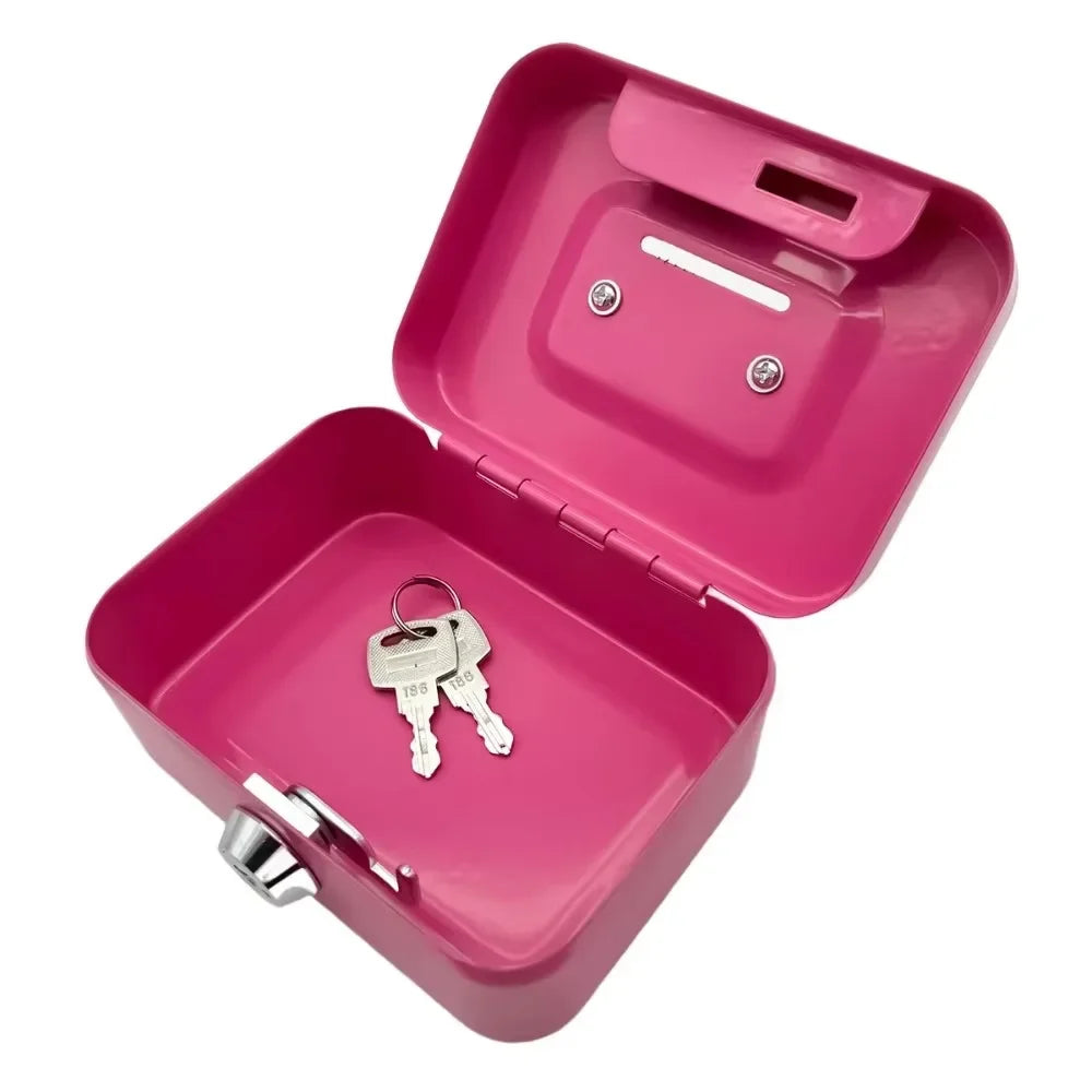 Portable Metal Cash Box with Key Lock