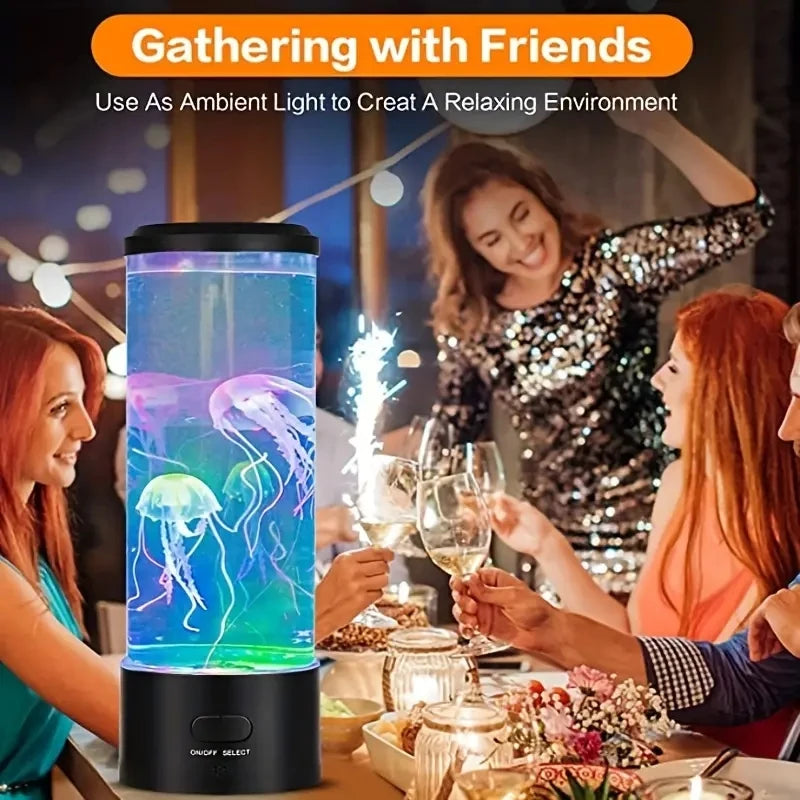 LED Jellyfish Night Light — Colorful Atmosphere Lamp with Remote Control