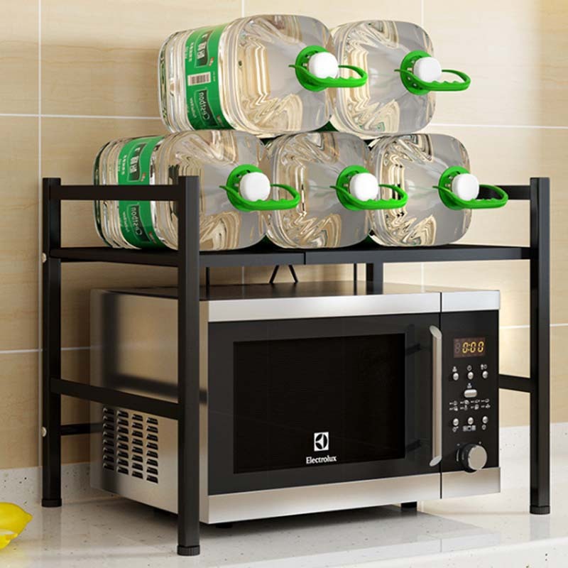 Multilayer Retractable Adjustable Microwave Shelving Kitchen Storage Rack
