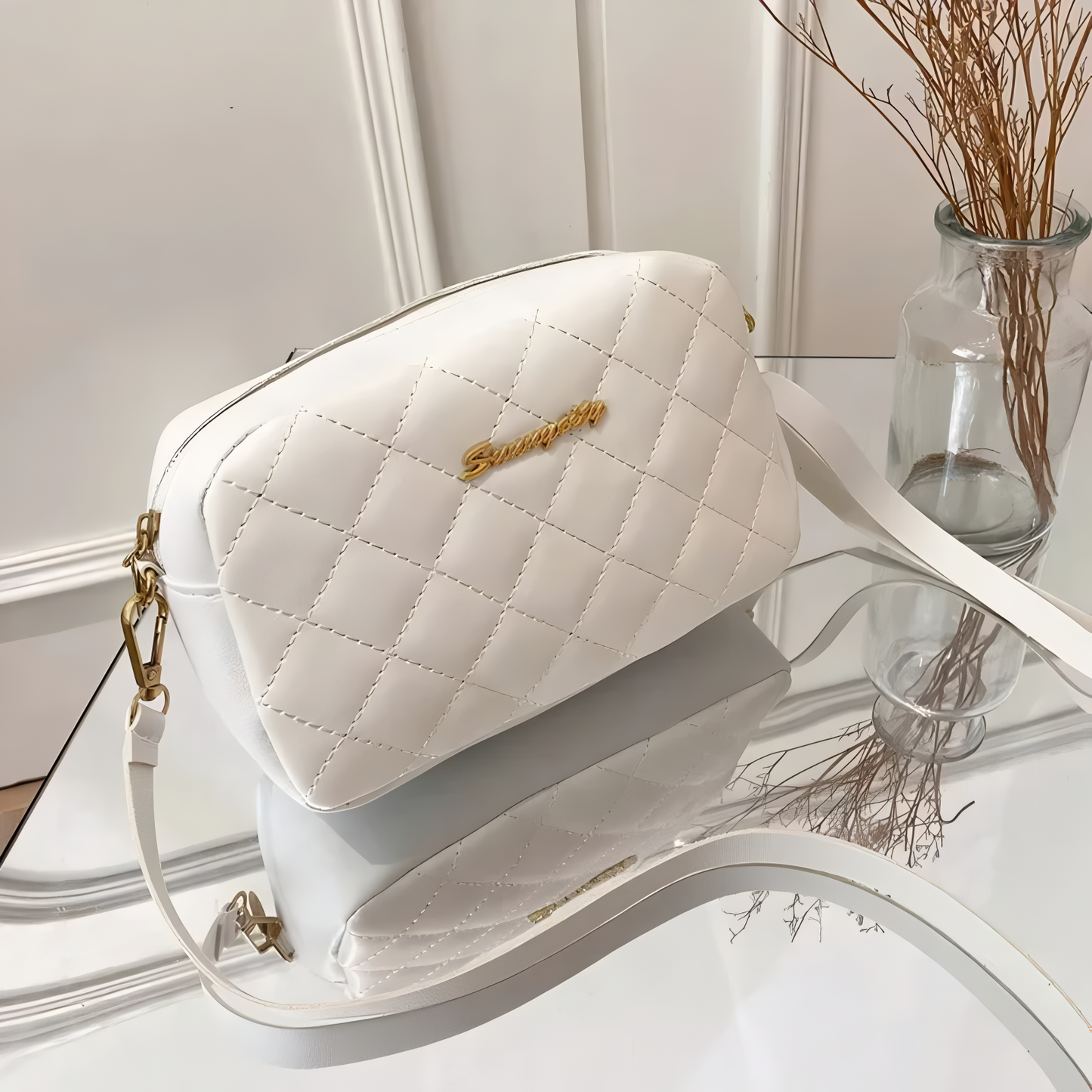Tassel Crossbody Bag — Quilted Chain Shoulder Bag for Women