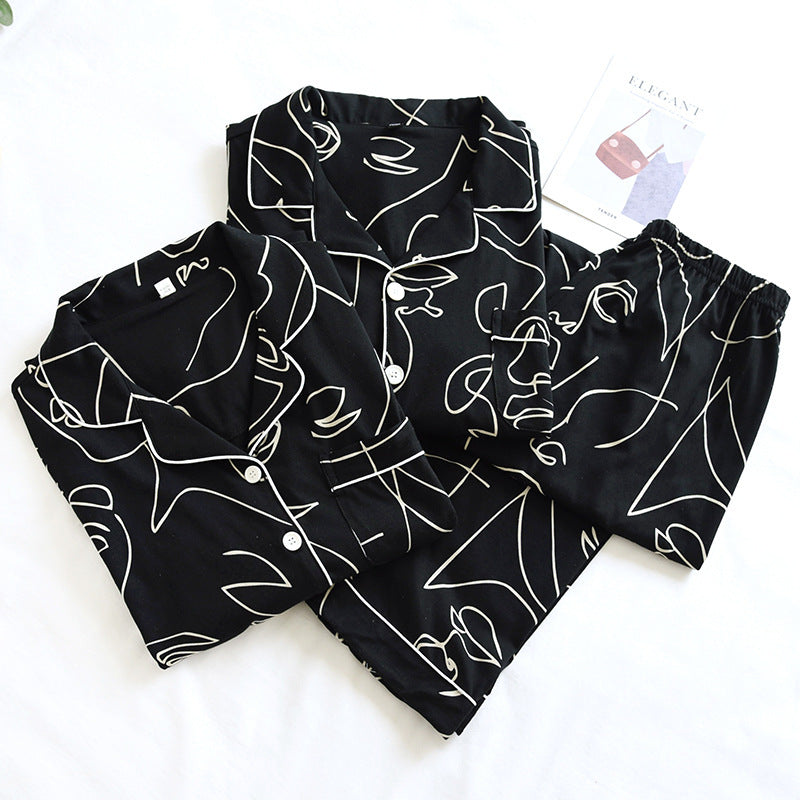 Thin Cardigan Plus Size Cotton Lapel Home Service