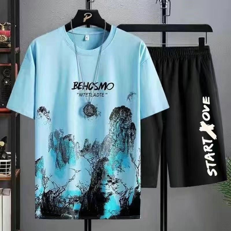 Short-sleeved Shorts Suit Men's Summer New Sports And Leisure