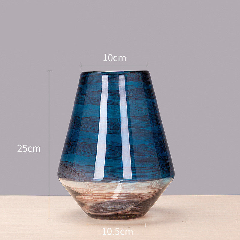Creative Ink Transparent Glass Vase Living Room