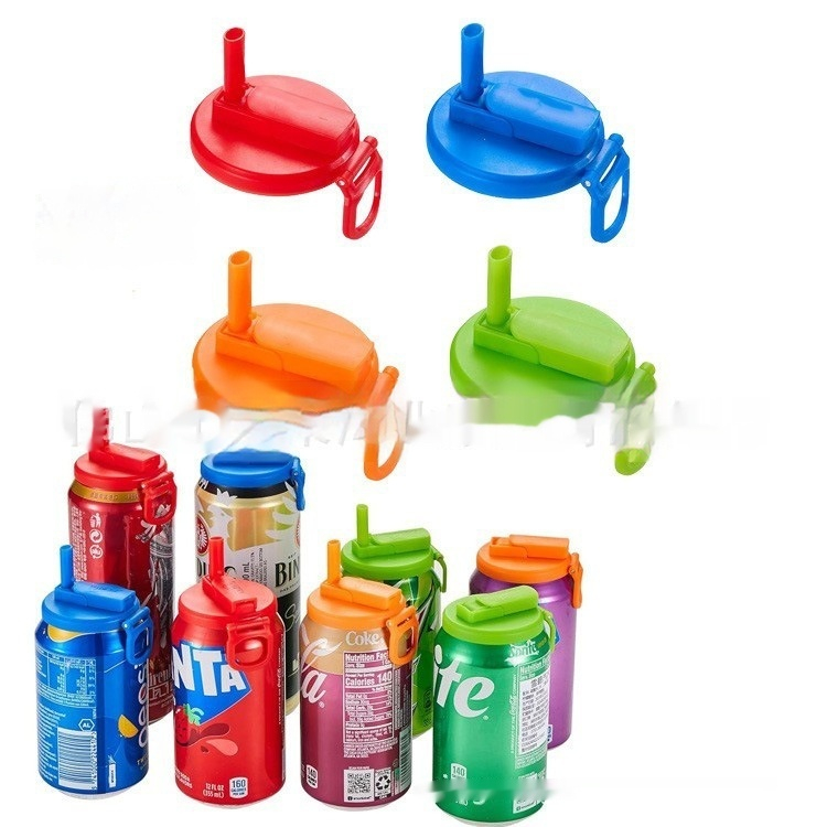 Portable Soda Can Silicone Straw Topper